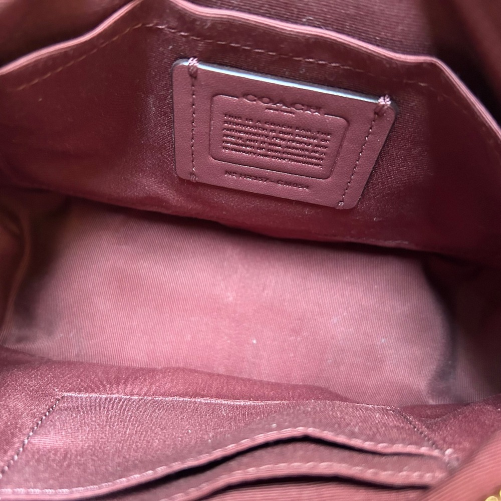 Coach Teri Pink Signature Leather Shoulder Bag Excellent - Picture 6 of 9